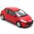 Welly Peugeot 207 fém modell autó, piros, elülnézet