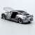 Lexus LC500 LB Works 1:64 méretarányú fém modell autó ERA Models-tól, ezüst színben fekete tetővel, oldalnézet