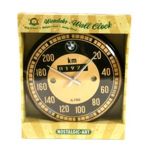BMW Nostalgic Art Falióra, retró sebességmérő design, fekete és arany, 31 cm átmérő - Nostalgic-Art