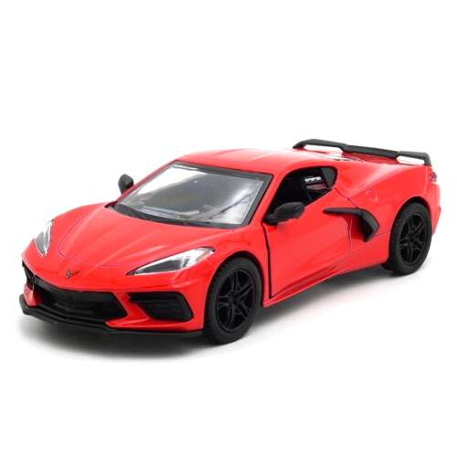 Chevrolet Corvette 2021 piros fém modell autó - Játék autó