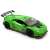 Lamborghini Huracan LP 620-2 Narancs öntött fém modell autó, zöld fekete díszítéssel, elülső nézet