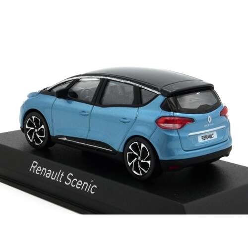Renault Scenic 2016 1:43 méretarányú modell autó kék színben, oldalnézet 