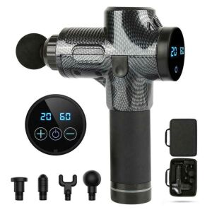 Prémium Masszázspisztoly with 6 heads and LCD display - Massage gun