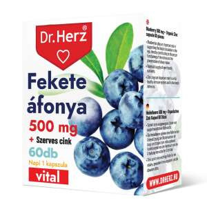Dr. Herz Fekete Áfonya 500 mg + Szerves Cink kapszula 60 db 92313052 