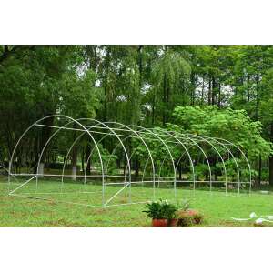 Kistermelő 8x3x2 m üvegház váz, horganyzott acél, UV4 ellenálló polietilén fólia - Micul Fermier