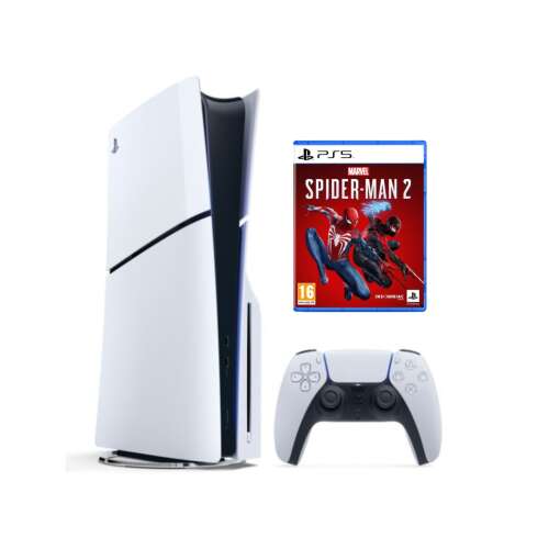 Sony PlayStation® 5 Slim 1TB játékkonzol + Sony Marvel's Spider-Man 2 játékszoftver (PlayStation 5)