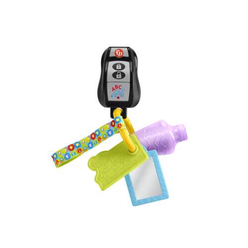 Jucăria Fisher-Price Laugh & Learn Car Keys, cu o cheie de mașină cu butoane și chei colorate