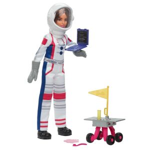 Păpușa Barbie Astronaut Cariera 65 Ani cu rover, laptop și accesorii - Mattel Baba