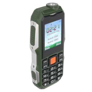 LGI-041 2G mobiltelefon magyar nyelvű menüvel, zöld, masszív kialakítás, zseblámpa, kettős SIM - Prolight