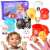 Soft glue animal finger puppets and houses set, 12 pieces, play and learn early, for kids 6 months and older