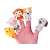 Set of 6 animal finger puppets, each animal has a matching number on its belly