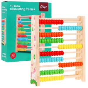 Ohye 10 Row Calculating Frames Wooden Abacus Toy for Kids, Unicorn Design - Developmental Toy for School-Age Kid