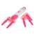 Girl's Creator hair braiding tool, pink and white, close-up
