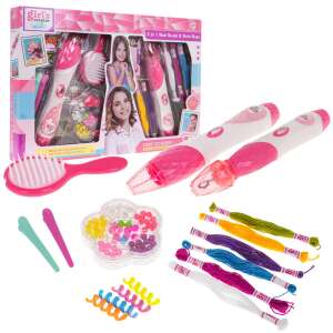 Girl's Creator 2 in 1 Hair Beads & Twist Rope hair braiding kit for girls, includes hair beads, braiding tools, and twist rope - Vanity Table, Makeup Set, Fragrance