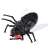 Black remote control fly toy with red eyes and transparent wings