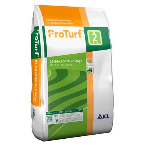 ProTurf 2 Nawóz o kontrolowanym uwalnianiu do trawników i boisk sportowych 21-5-6+2.5CaO+2.5MgO worek 25kg