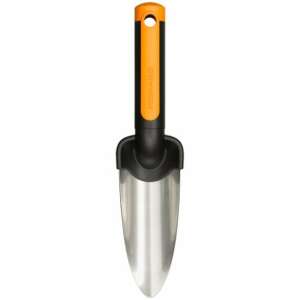 Fiskars Premium narrow planting trowel, gardening tool with stainless steel head and comfortable grip - Planting Tool