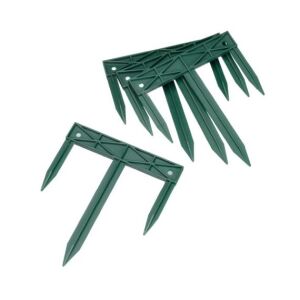 Țăruși de pământ din plastic verde pentru fleece de grădină, 4 buc. - Gradinarit