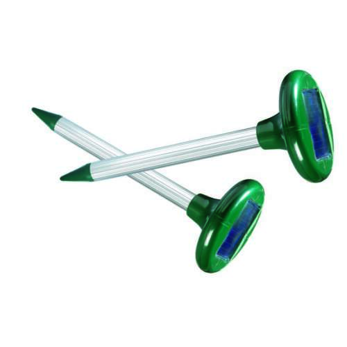 Weitech Solar Mole Repeller, 2 pack, green, solar powered, pest control, garden protection