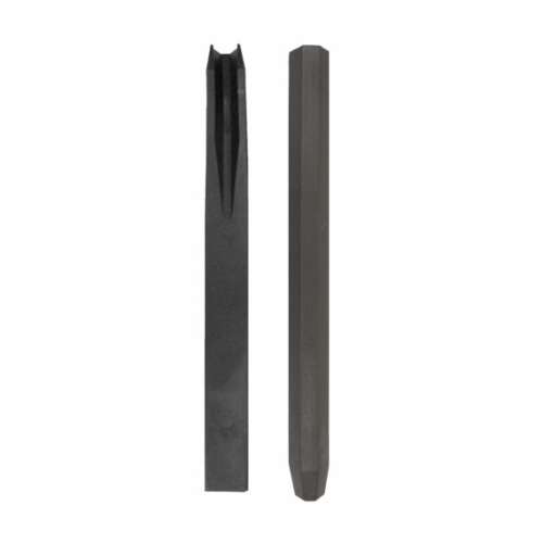 Set of 2 black plastic stakes for garden edging, 38cm high, 3.7x3.5cm