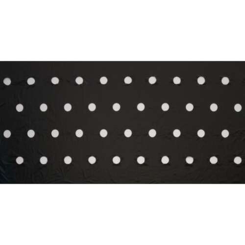 Black weed control fabric with white planting holes, 20 micron, 100x60mm-0,95x5m