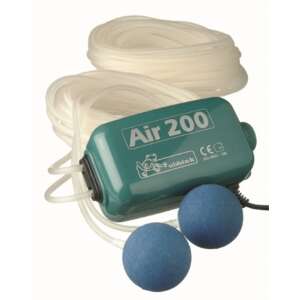 Ubbink Air 200 pond air pump, green, with air stones and tubing - Garden