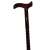 IdeallStore® Old School wooden walking stick, brown, 87 cm, close-up of the handle
