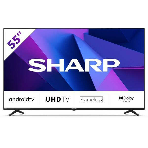 Sharp 55fn2ea 4k uhd android smart led televízió, 139 cm, dolby v...