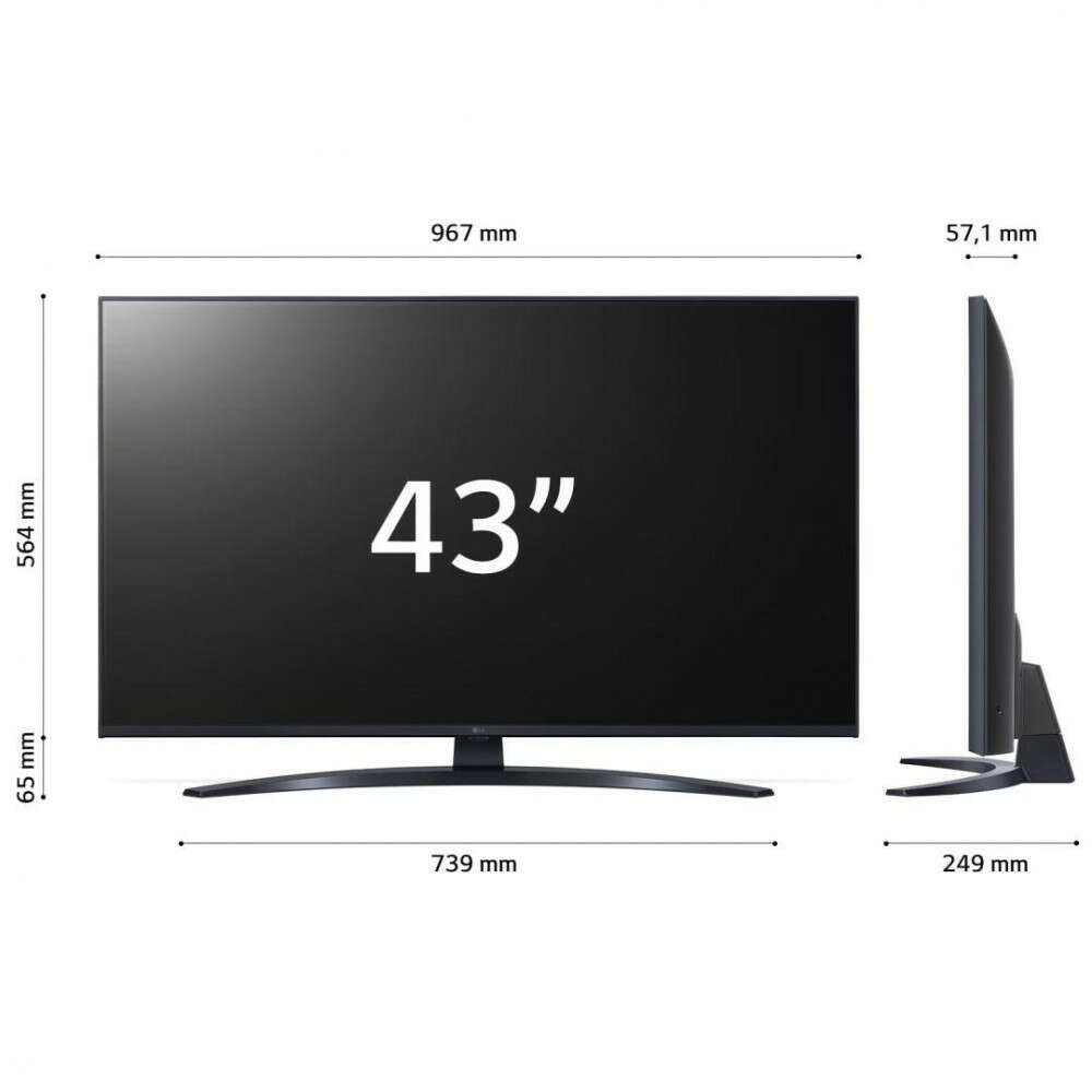 Lg 43ur81003lj 4k uhd smart led televízió, 108 cm, web os, thinq...