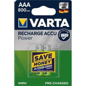 Varta Power AAA 800mAh Ni-MH akkumulátor 2db/csomag 92357681 