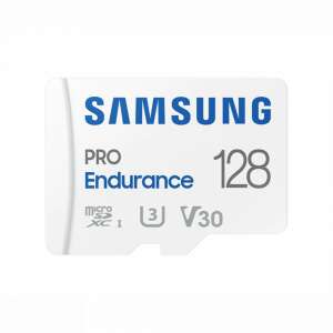 SAMSUNG Memóriakártya, PRO Endurance microSD kártya 128 GB, CLASS 10, UHS-I (SDR104), + SD Adapter, R100/W40 92367113 