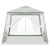 Ikonka fehér kerti pavilon szúnyoghálóval és zárható oldalfalakkal