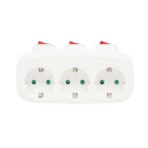 Home TPF 3K grounded power "T" distribution, 3 grounded sockets, 3 switches
