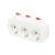 Home TPF 3K 3-way grounded power strip with switches