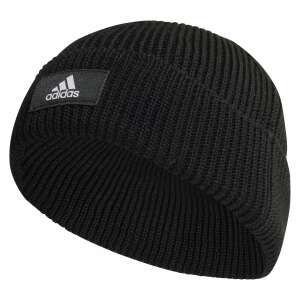 Black Adidas Fisherman Wool Beanie Hat - Men's Hat