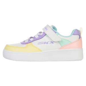 Skechers Sport Court 92 white and pastel color sneakers for kids - Fashion & Clothing