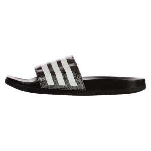 Adidas Adilette Comfort K black and white glitter flip-flops for kids - Fashion & Clothing
