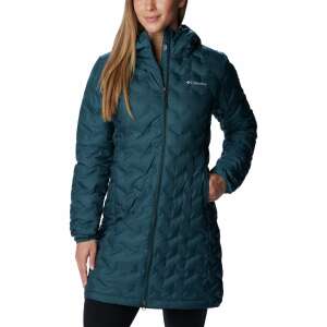 Columbia Delta Ridge Long Down Jacket női kabát tengerzöld színben - Nőknek