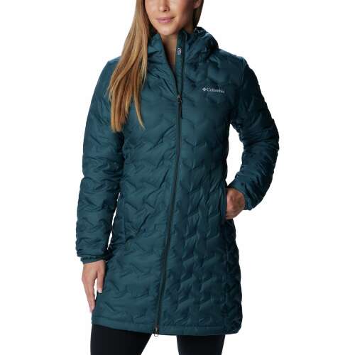 Columbia Delta Ridge Long Down Jacket női kabát tengerzöld színben