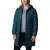 Columbia Delta Ridge Long Down Jacket női kabát tengerzöld színben, a belső béléssel