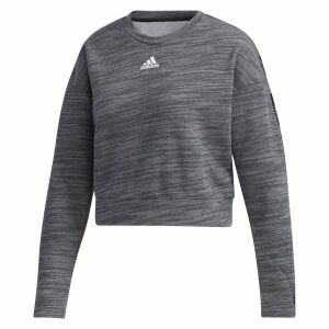 Adidas Women's Gray Cropped Sweatshirt - Women's Sweater