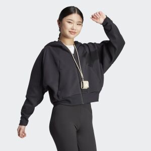 Adidas Z.N.E. Women's Black Full-Zip Hoodie - Adidas Women's Sweater