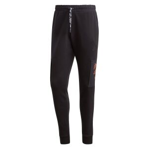 Adidas black Q4 BL men's track pants, full view - For man