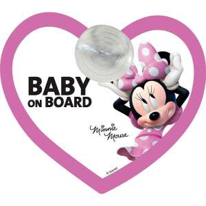 Baba a fedélzeten figyelmeztető tábla Minnie, Disney, rózsaszín 92406305 Baby on board jelzés