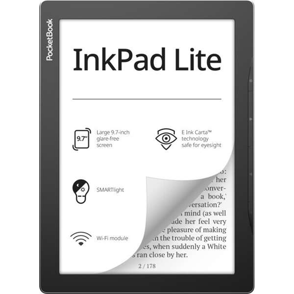 Pocketbook e-reader pb970 inkpad lite fekete (9,7" e-ink,automata...