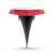 Rote solarbetriebene LED-Bodenleuchte mit schwarzem Spike