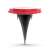 Rote solarbetriebene LED-Bodenleuchte mit schwarzem Spike