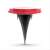 Rote solarbetriebene LED-Bodenleuchte mit schwarzem Spike