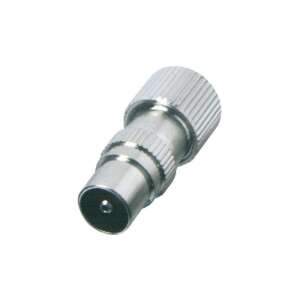 FS 14 coaxial connector, metal, screwable, straight design - Coax connector