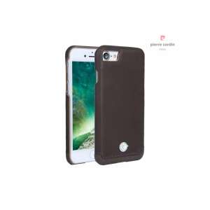 Pierre Cardin barna bőr telefontok iPhone 7, 8 és SE 2020 modellekhez - Pierre Cardin